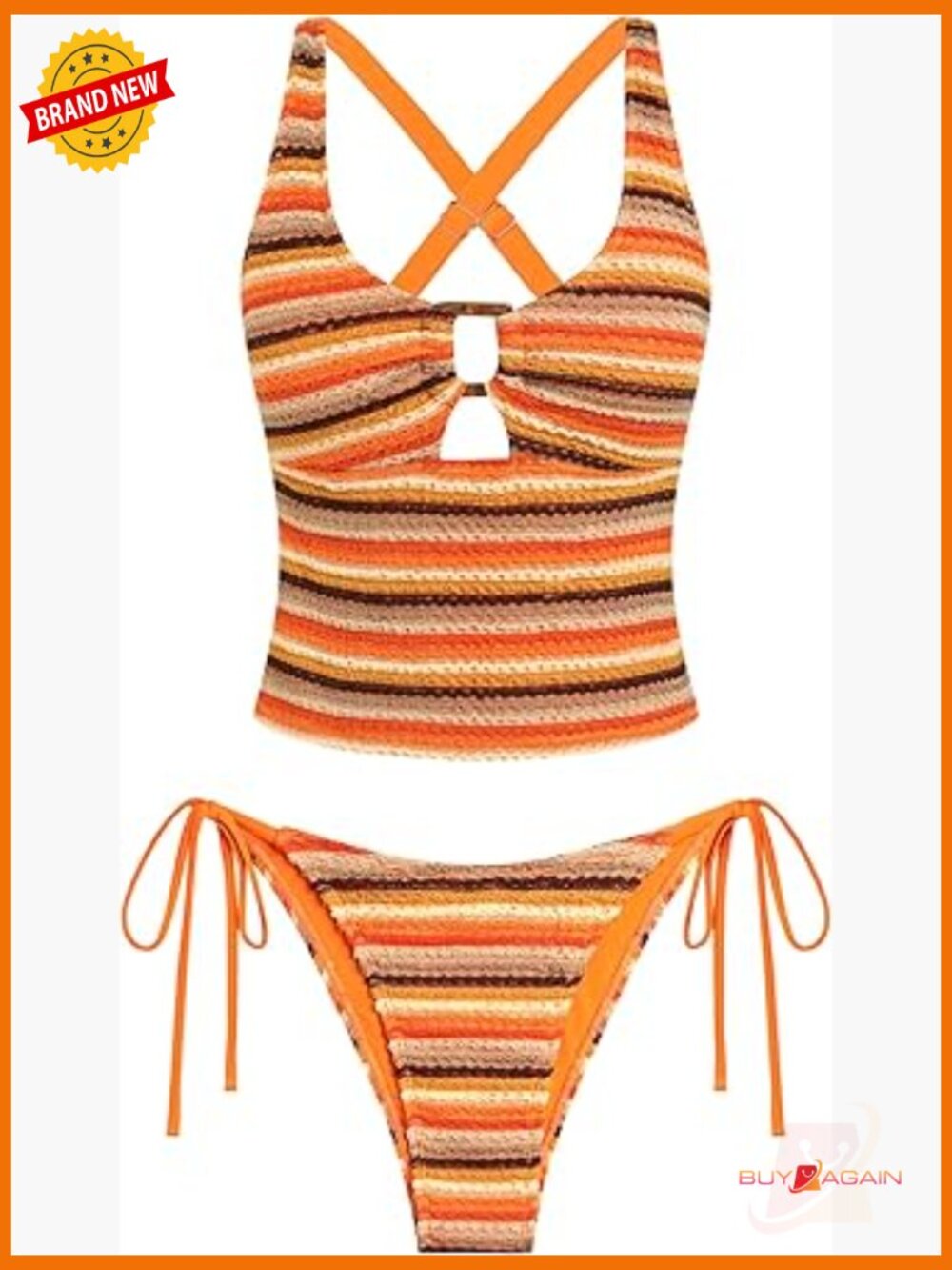 V Neck Tankini Set High Waist Tummy Control Swimwear 2 Piece Bathing Suits